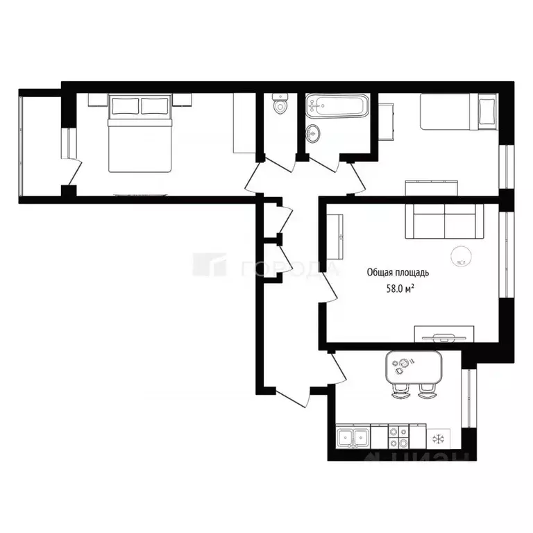 3-к кв. Новосибирская область, Новосибирск ул. Новая Заря, 40 (58.0 м) - Фото 2