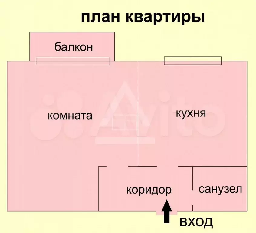 1-к. квартира, 31,3 м, 2/5 эт. - Фото 0