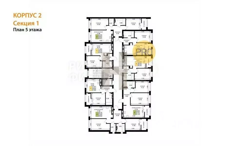 3-к кв. Калининградская область, Гурьевск Включи жилой комплекс (81.51 ... - Фото 2