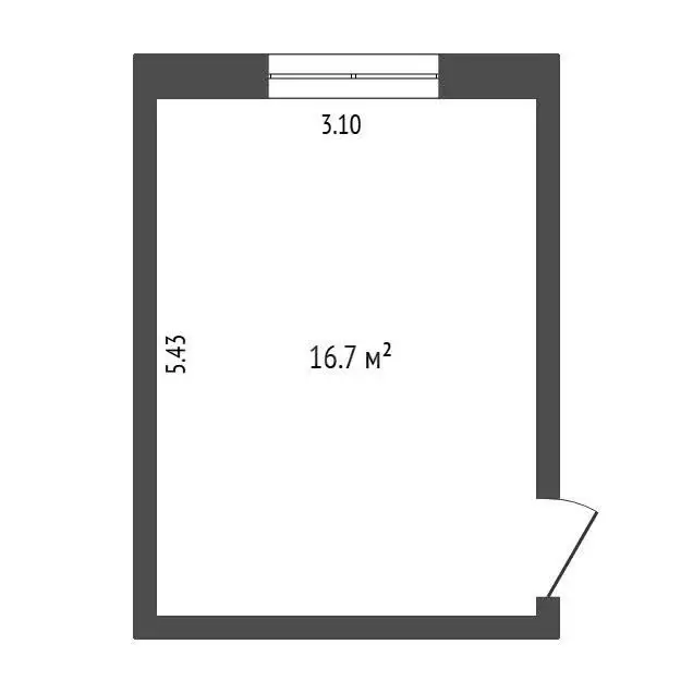 1к в -комнатной квартире (16.8 м) - Фото 1