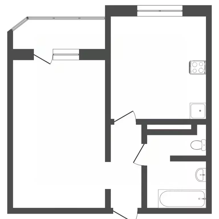 1-к кв. Тюменская область, Тюмень ул. Александра Митинского, 3к1 (40.9 ... - Фото 2