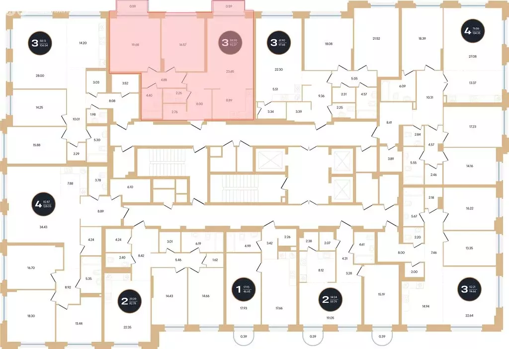 3-комнатная квартира: Уфа, улица Рихарда Зорге, 73/1 (92 м) - Фото 1