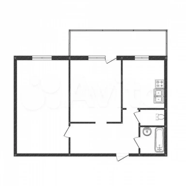 2-к. квартира, 47,2 м, 9/9 эт. - Фото 0