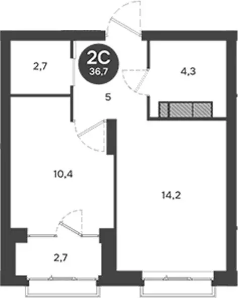 2-комнатная квартира: Новосибирск, улица Ясный Берег, 29 (36.75 м) - Фото 1