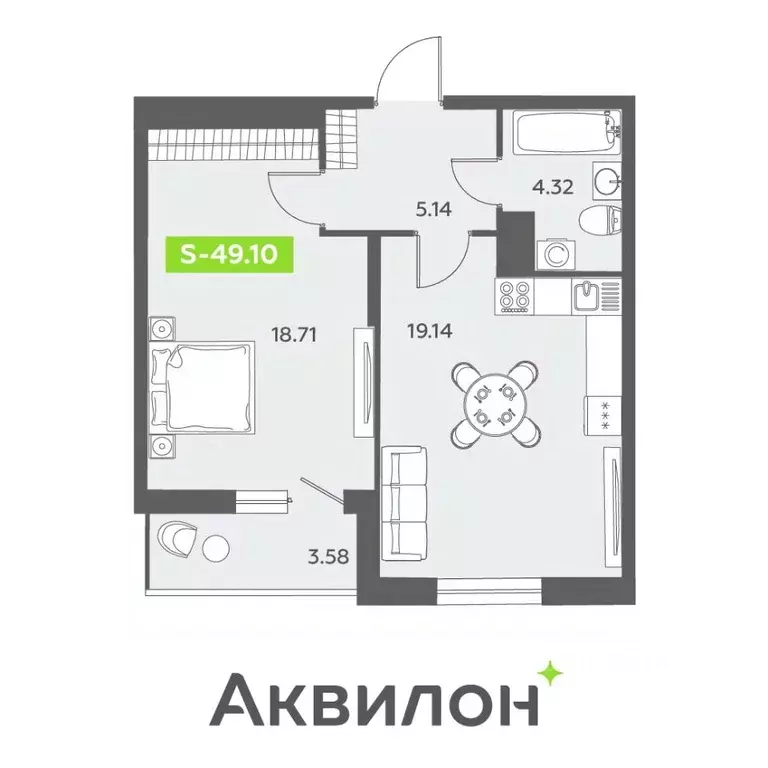 1-к кв. Санкт-Петербург бул. Головнина, 6к1 (49.4 м) - Фото 0