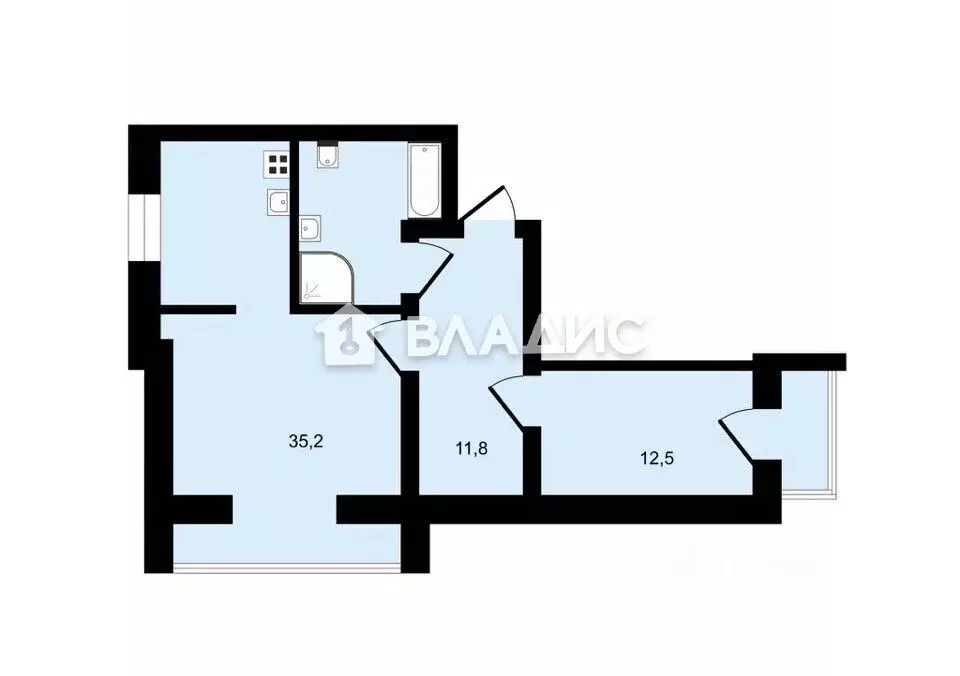 2-к кв. Липецкая область, Липецк ул. Космонавтов, 5/6 (68.4 м) - Фото 2