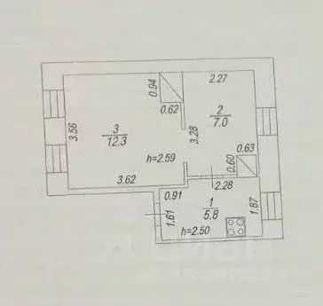 1-к кв. Саратовская область, Вольск Октябрьская ул., 130 (25.1 м) - Фото 2