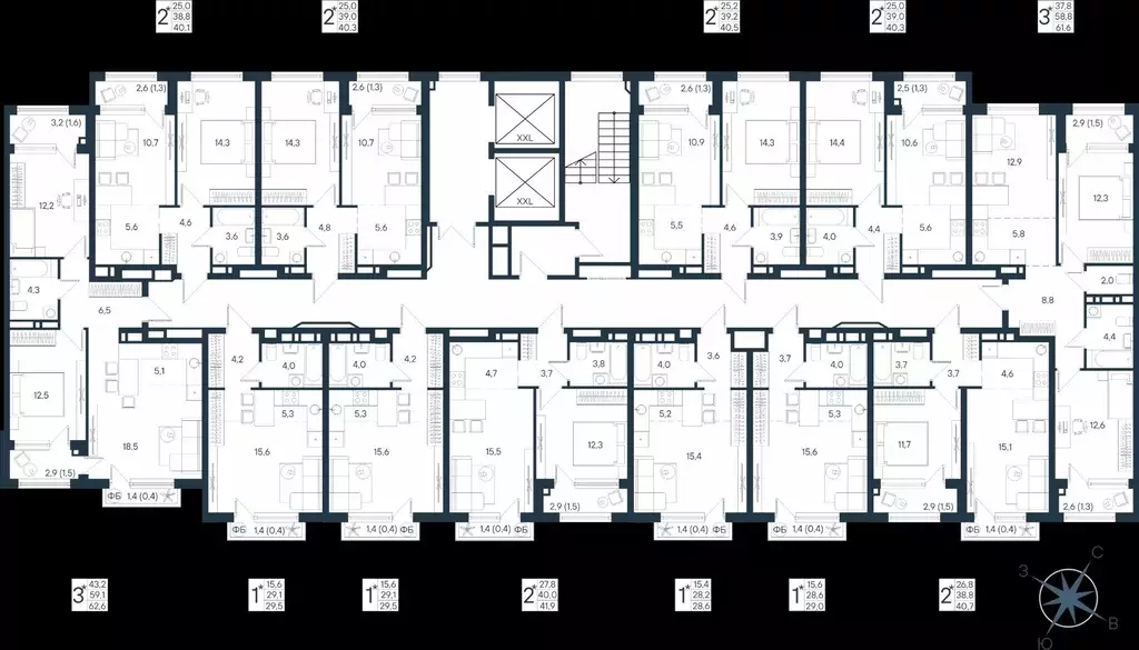 Студия Пермский край, Пермь ул. Космонавта Беляева, 17 (61.6 м) - Фото 2