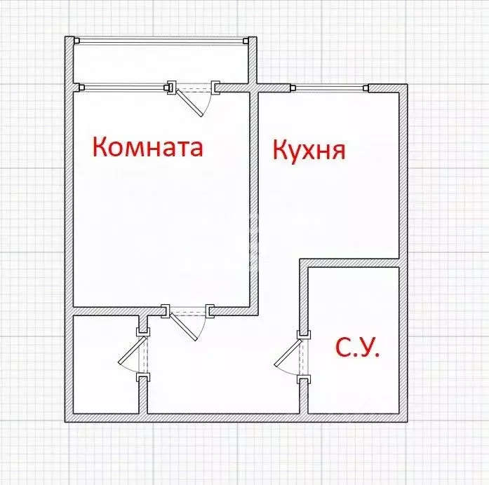 1-к кв. Омская область, Омск Сибирский просп., 53 (32.3 м) - Фото 2