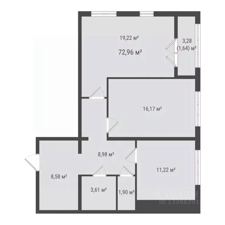 2-к кв. Сахалинская область, Южно-Сахалинск ул. Ленина (71.32 м) - Фото 1