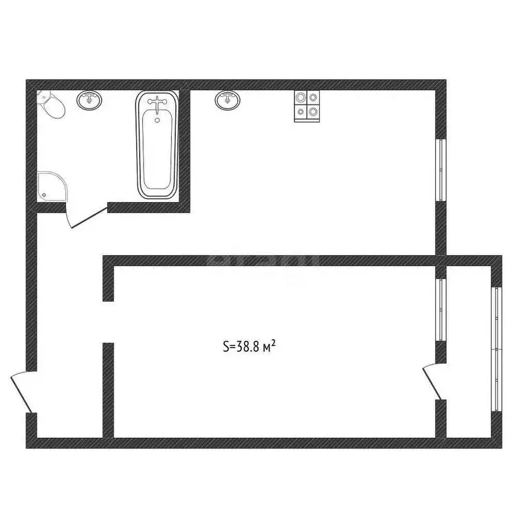 1-комнатная квартира: Бийск, Стахановская улица, 2/4 (38.8 м) - Фото 0