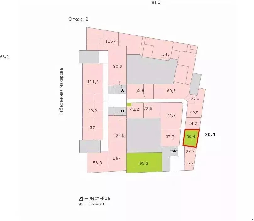 Офис в Санкт-Петербург 3-я Васильевского острова линия, 62 (30 м) - Фото 1