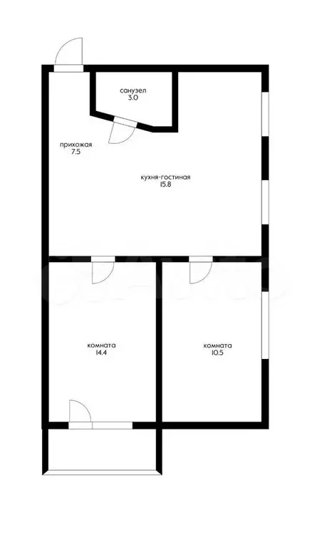 3-к. квартира, 58 м, 3/5 эт. - Фото 0