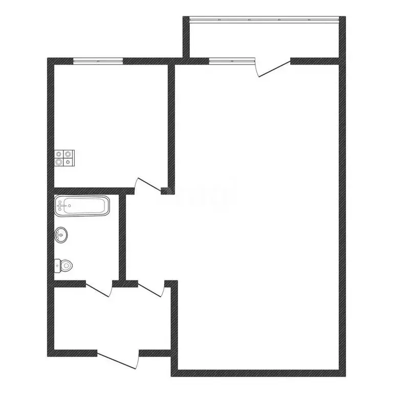 1-комнатная квартира: Черкесск, Кавказская улица, 9 (28 м) - Фото 2