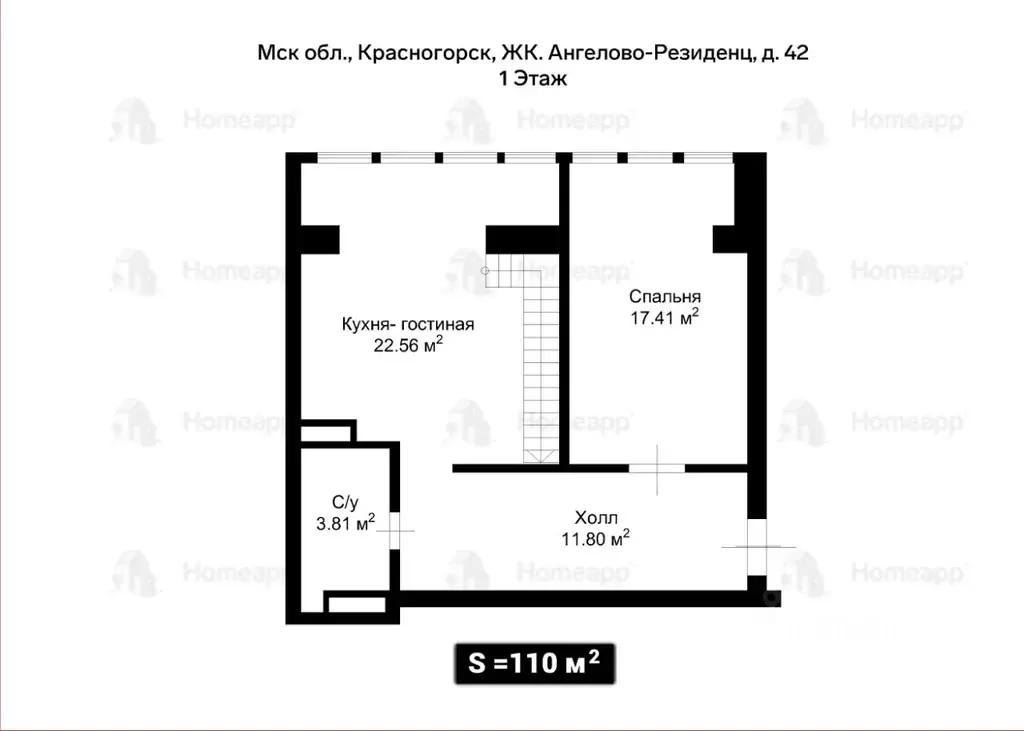 4-к кв. Московская область, Красногорск городской округ, с. Ангелово ... - Фото 2