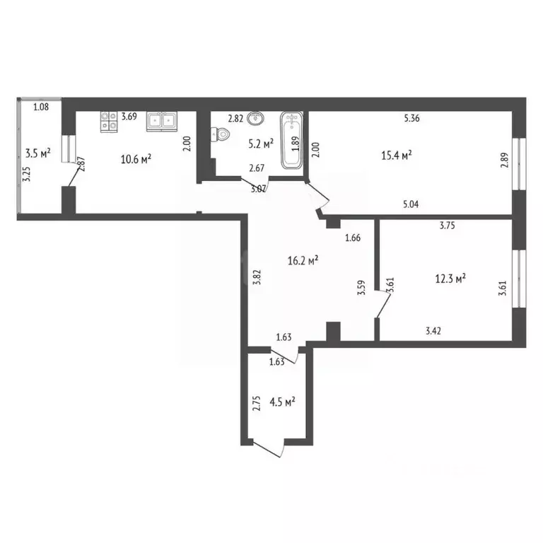 2-к кв. Смоленская область, Смоленск ул. 1-я Восточная, 3/6к4 (64.2 м) - Фото 0
