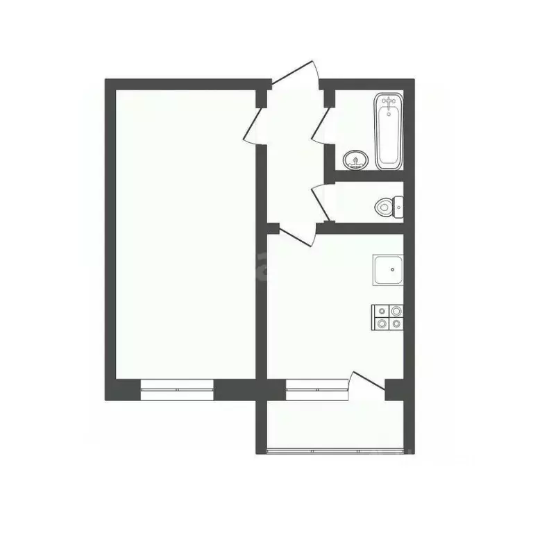 1-к кв. Тверская область, Тверь ул. 2-я Серова, 6 (38.6 м) - Фото 1