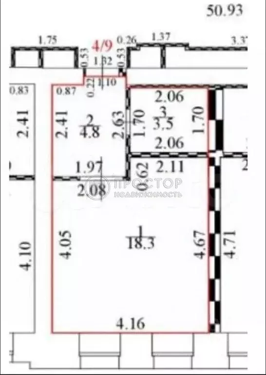 Студия Москва ул. Петровка, 26С3 (26.6 м) - Фото 2
