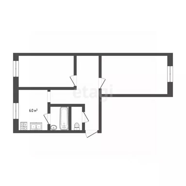 2-к кв. Тюменская область, Тюмень Текстильная ул., 1 (41.6 м) - Фото 1
