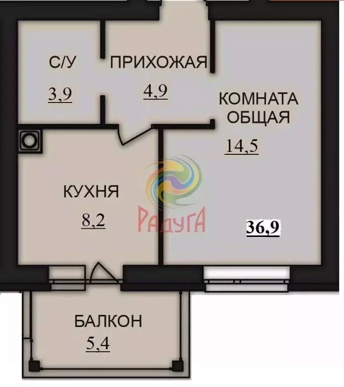 1-к кв. Ивановская область, Ивановский район, Богданихское с/пос, д. ... - Фото 2