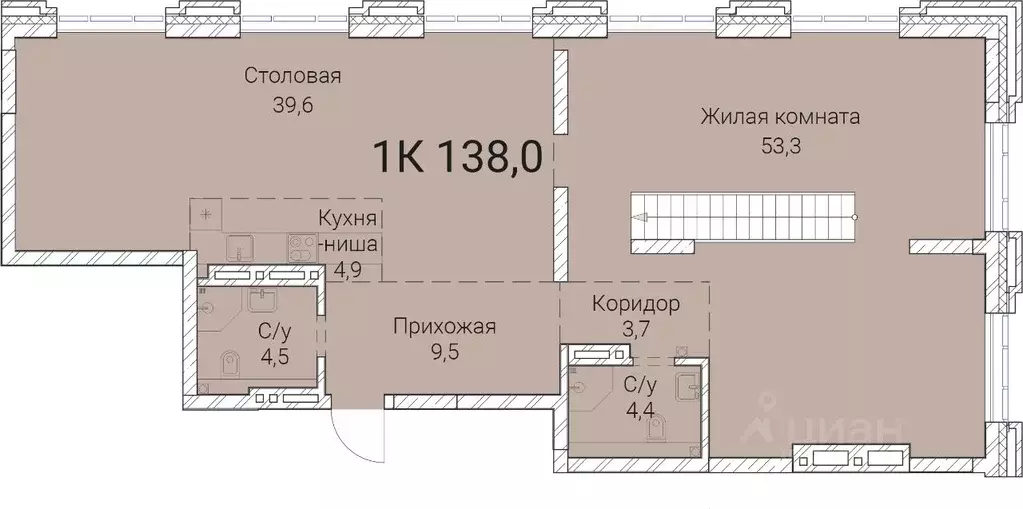 1-к кв. Новосибирская область, Новосибирск Овражная ул., 2А (138.0 м) - Фото 0