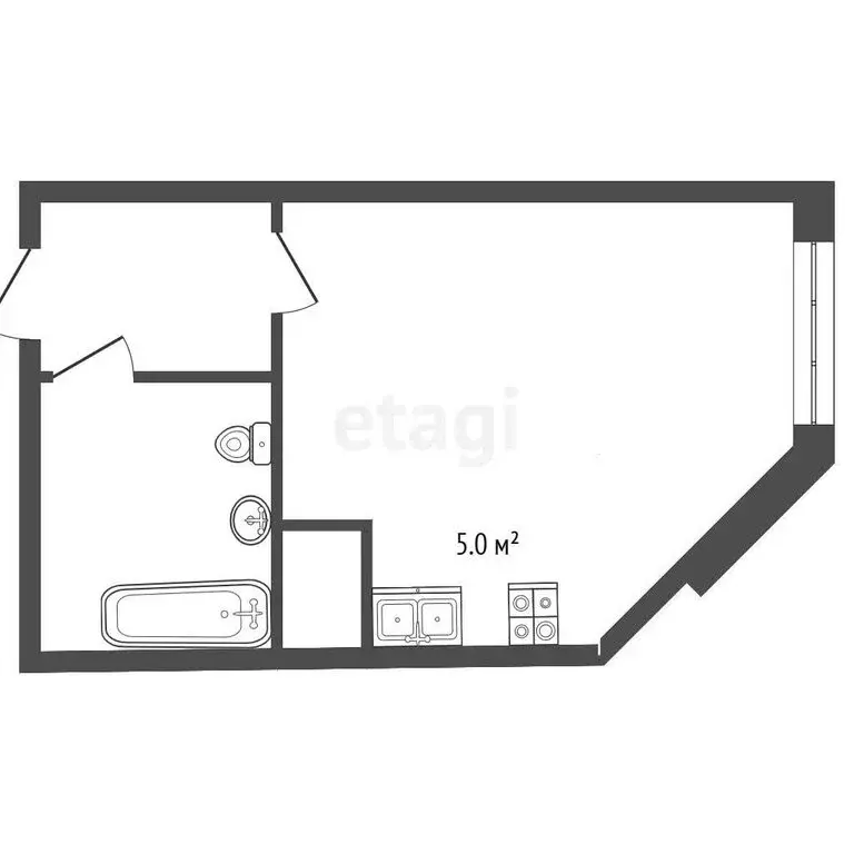 Квартира-студия: Раменское, улица Берёзовая Роща, 5 (18.1 м) - Фото 1