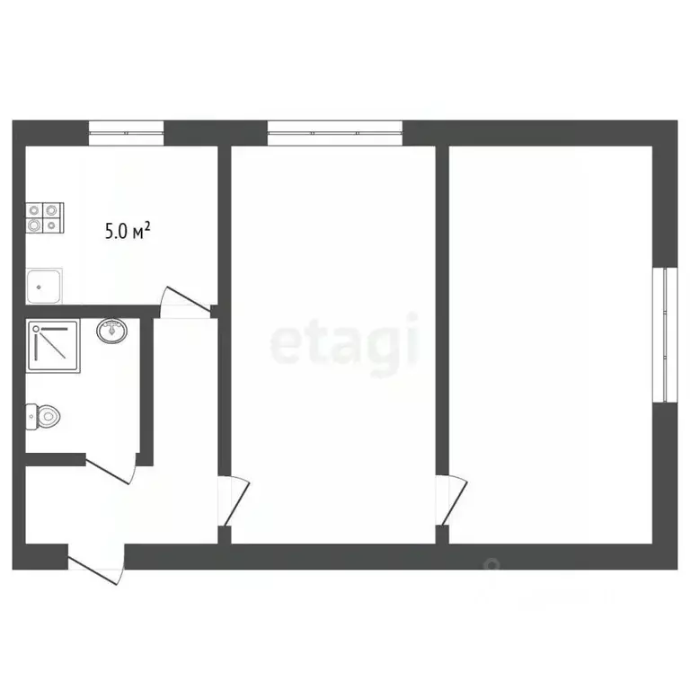 2-к кв. Нижегородская область, Выкса ул. Корнилова, 100/4 (36.7 м) - Фото 1