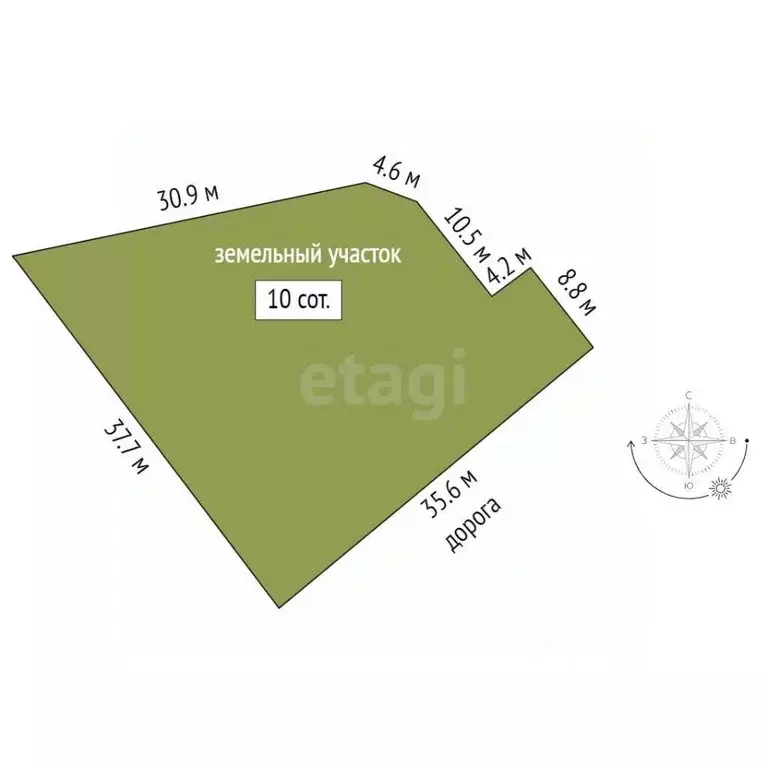 Участок в Крым, Феодосия туп. Черноморский (10.0 сот.) - Фото 2