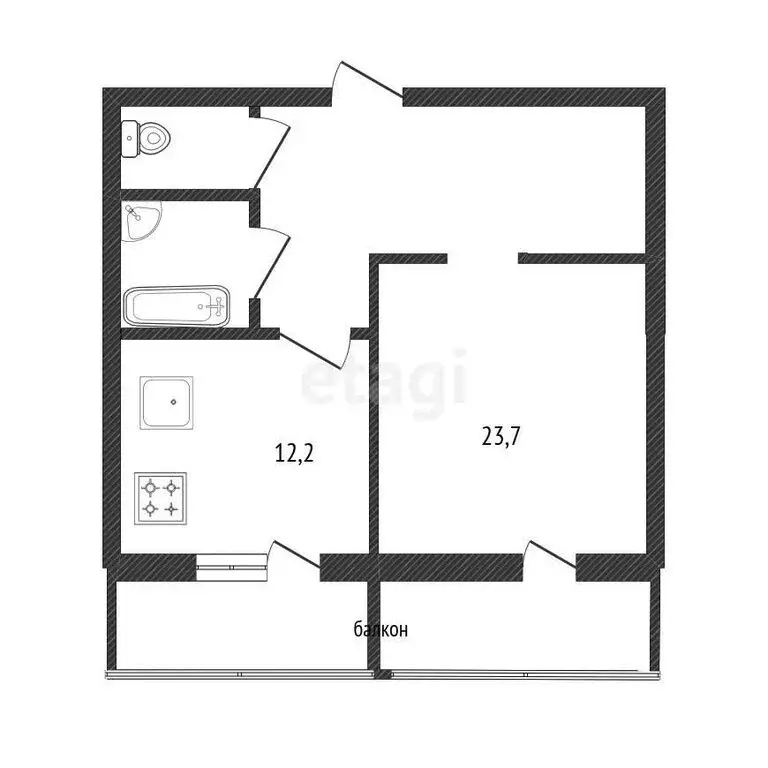 1-комнатная квартира: Белгород, бульвар Юности, 33 (50.6 м) - Фото 0