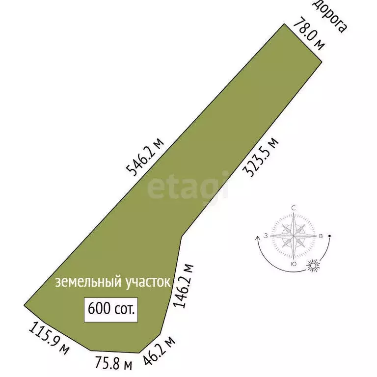 Участок в Тюменский муниципальный округ, деревня Насекина (600 м) - Фото 1