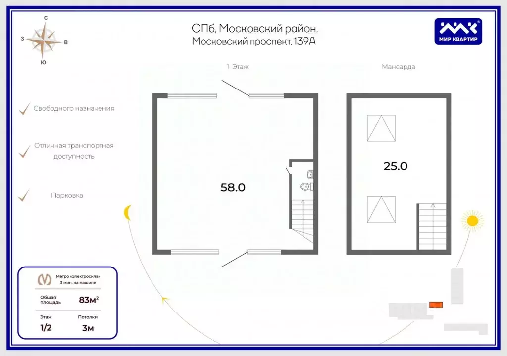 Помещение свободного назначения в Санкт-Петербург Московский просп., ... - Фото 2