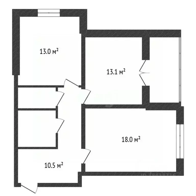 2-к кв. Калужская область, Обнинск ул. Табулевича, 7/1 (61.1 м) - Фото 2