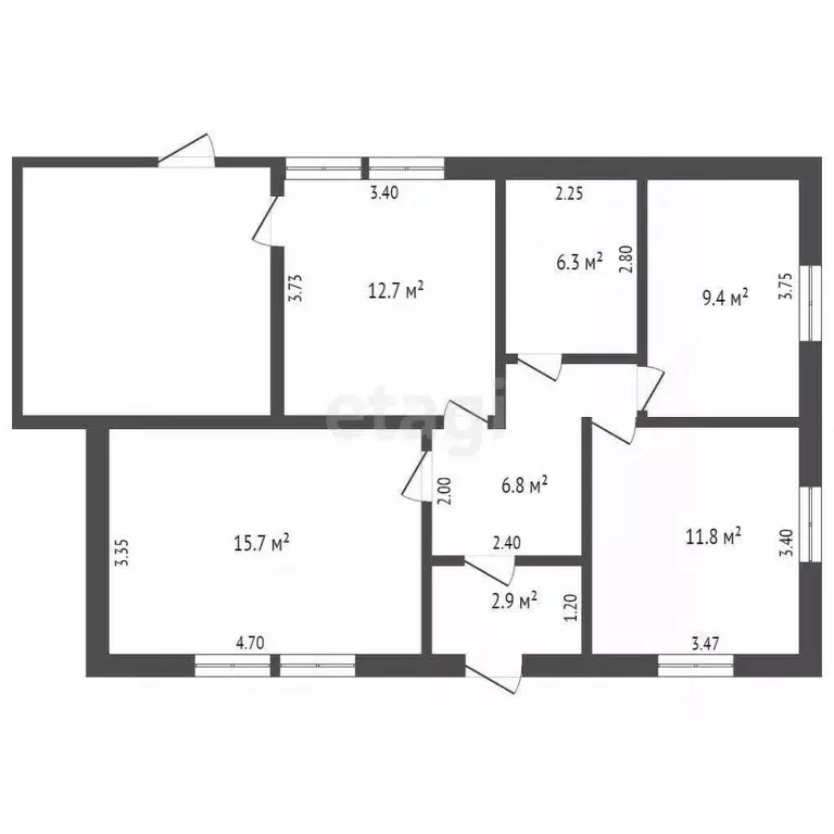 Дом в Тюменская область, Тюменский муниципальный округ, с. Муллаши ул. ... - Фото 2
