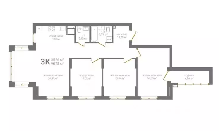 3-к кв. Нижегородская область, Нижний Новгород 2-я Оранжерейная ул., 2 ... - Фото 1