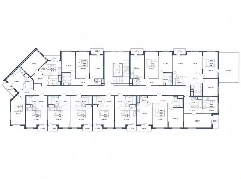 Квартира-студия, 27,1м, 2/4эт. - Фото 1