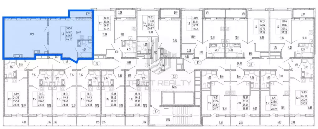 2-к кв. Санкт-Петербург аллея Арцеуловская, 9 (62.08 м) - Фото 2