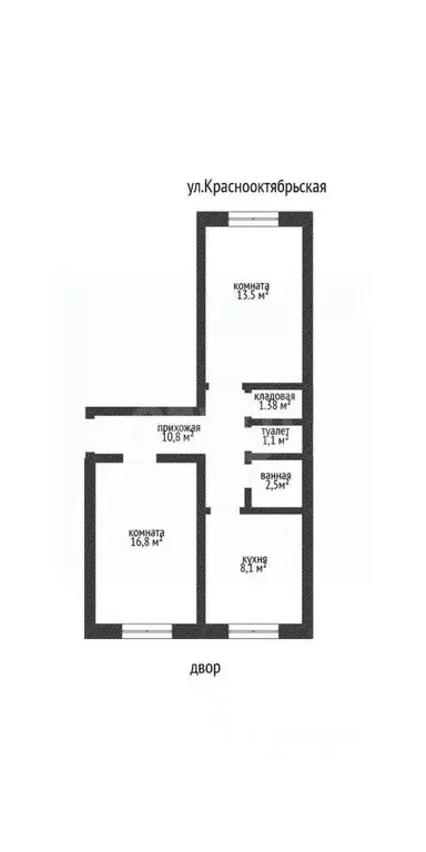 2-к кв. Адыгея, Майкоп Краснооктябрьская ул., 32 (53.9 м) - Фото 1