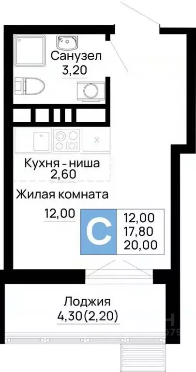 Студия Адыгея, Тахтамукайский район, Яблоновский пгт Космическая ул., ... - Фото 1