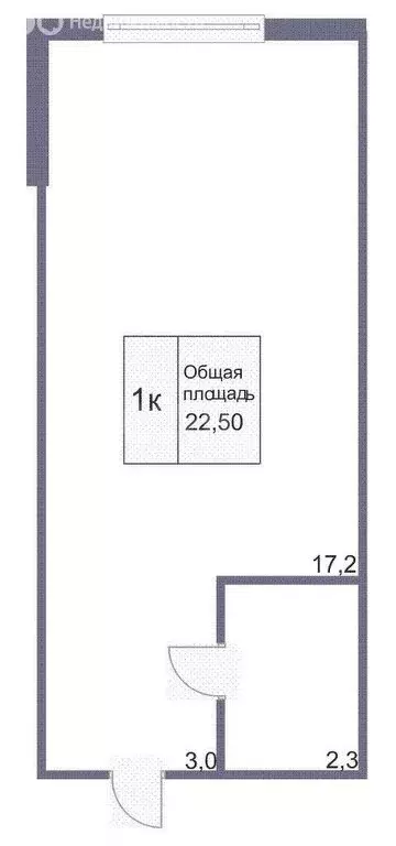 Квартира-студия: Кемерово, проспект Ленина, 135А (22.6 м) - Фото 1