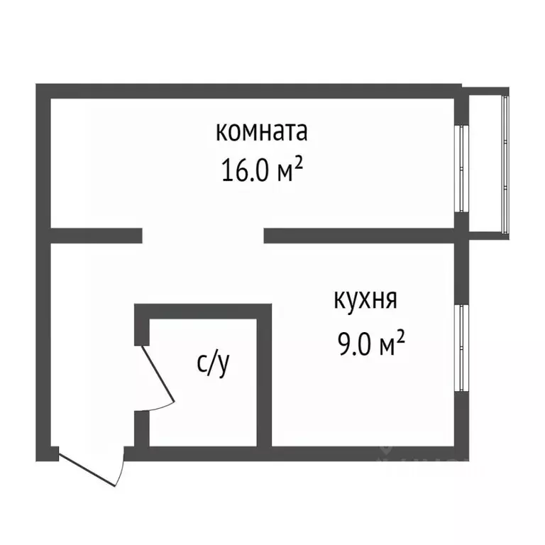 1-к кв. Воронежская область, Воронеж Московский просп., 58 (29.3 м) - Фото 2