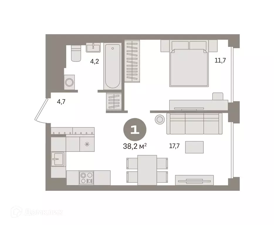 Продаётся 1-к квартира, 38.25 м - Фото 0