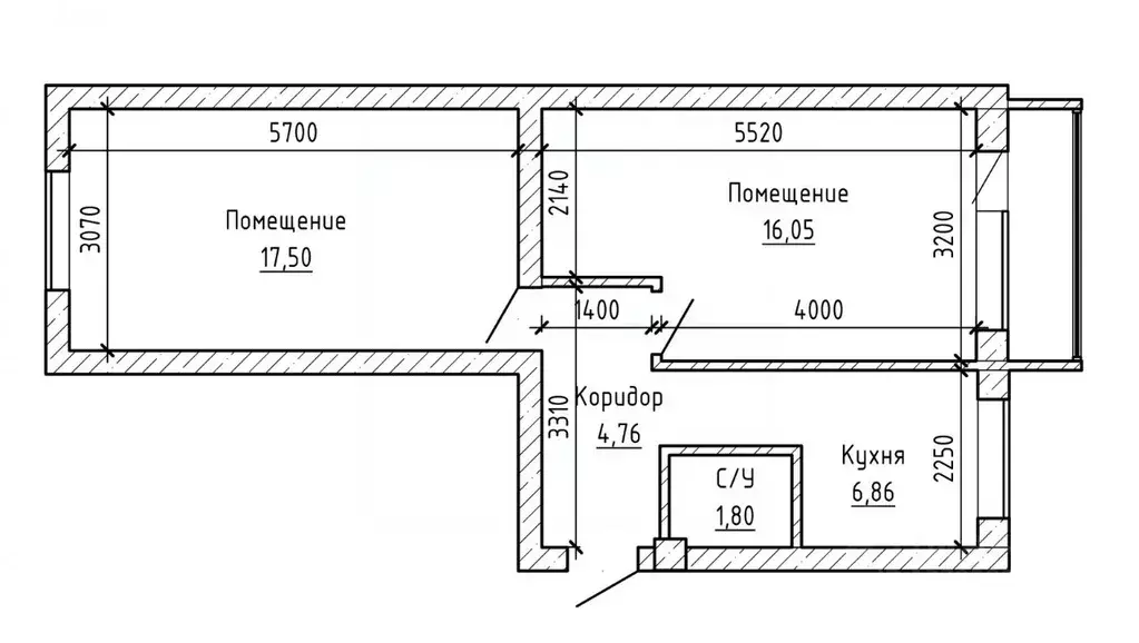 2-к кв. Кабардино-Балкария, Нальчик Кабардинская ул. (47.6 м) - Фото 2