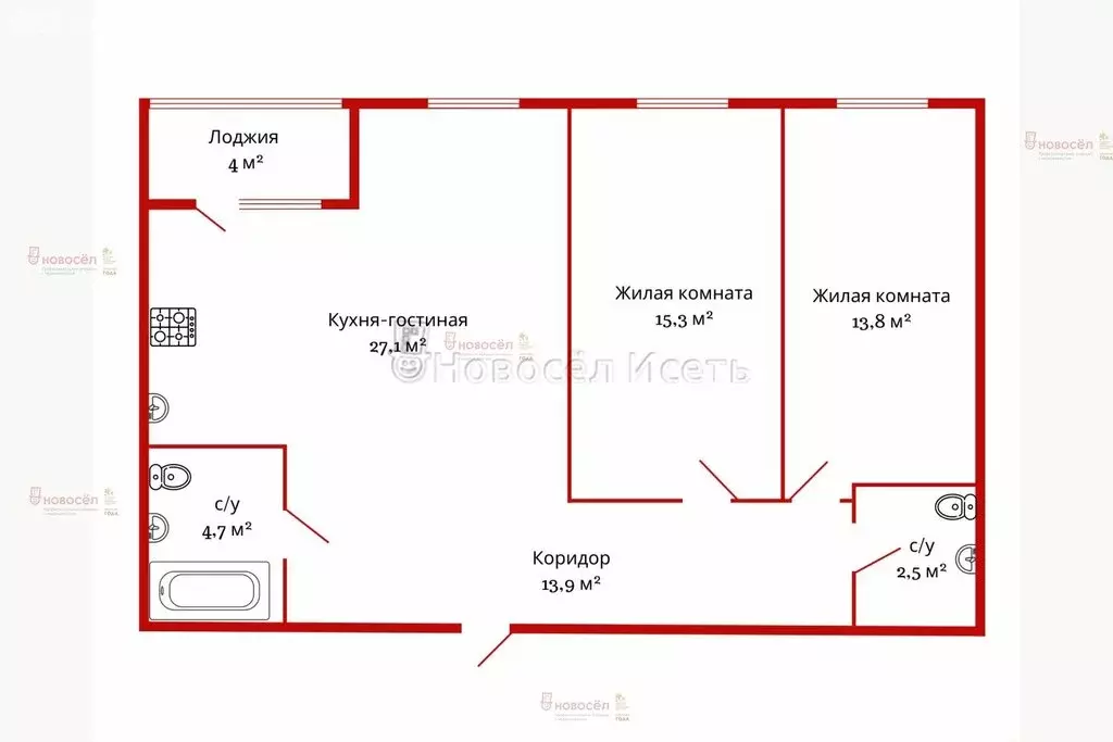 3-комнатная квартира: Екатеринбург, улица Татищева, 177 (78 м) - Фото 0