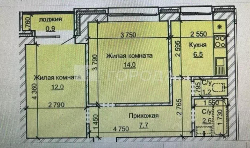 2-к кв. Алтайский край, Барнаул ул. Анатолия, 304 (44.9 м) - Фото 1