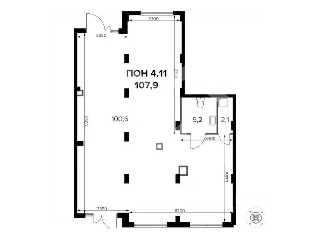 Торговая площадь в Москва Ленинградское ш., 228к7 (108 м) - Фото 2