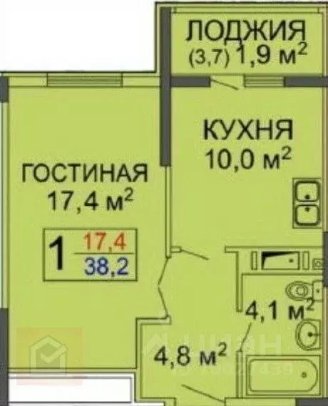 1-к кв. Крым, Симферопольский район, с. Мирное ул. Крымской Весны, ... - Фото 1