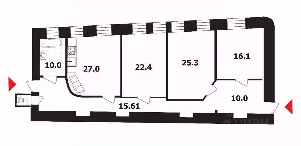 3-к кв. Санкт-Петербург Литейный просп., 31 (133.5 м) - Фото 1