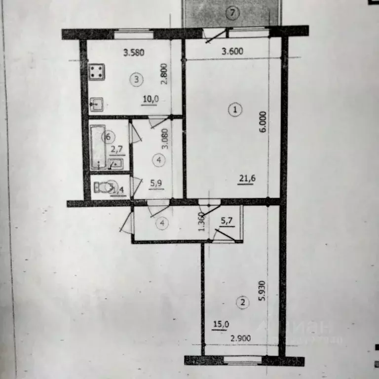 2-к кв. Белгородская область, Белгород Советская ул., 55 (62.0 м) - Фото 2