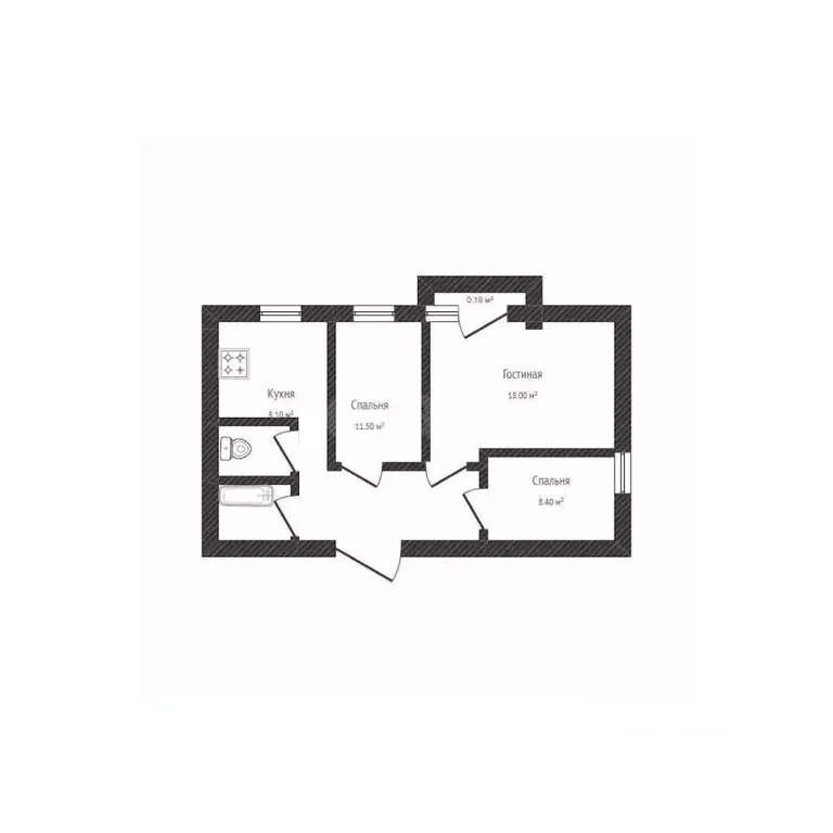 3-к кв. Башкортостан, Салават ул. Победы, 33 (59.3 м) - Фото 2