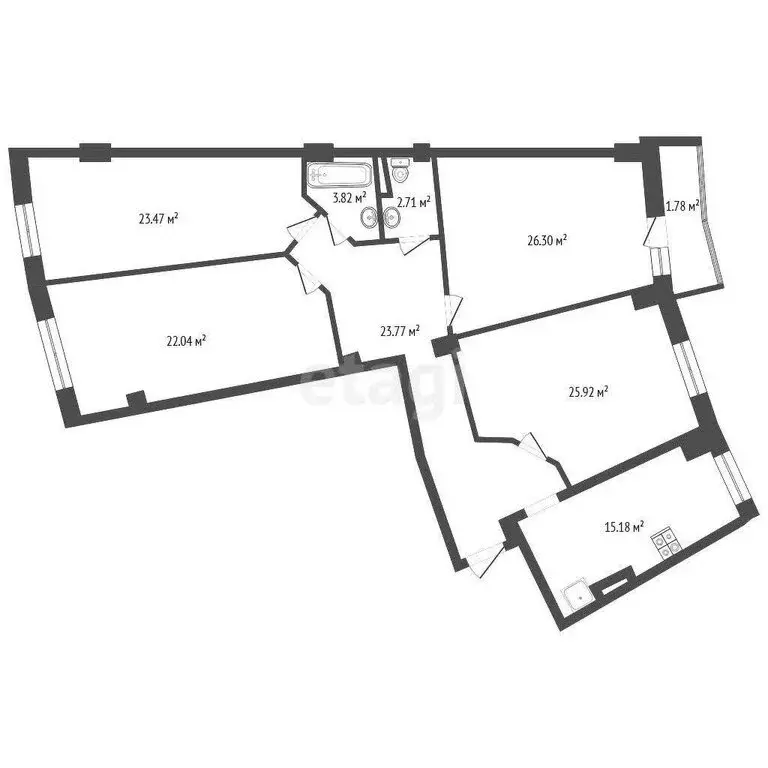 4-комнатная квартира: Тюмень, Профсоюзная улица, 56 (141 м) - Фото 1